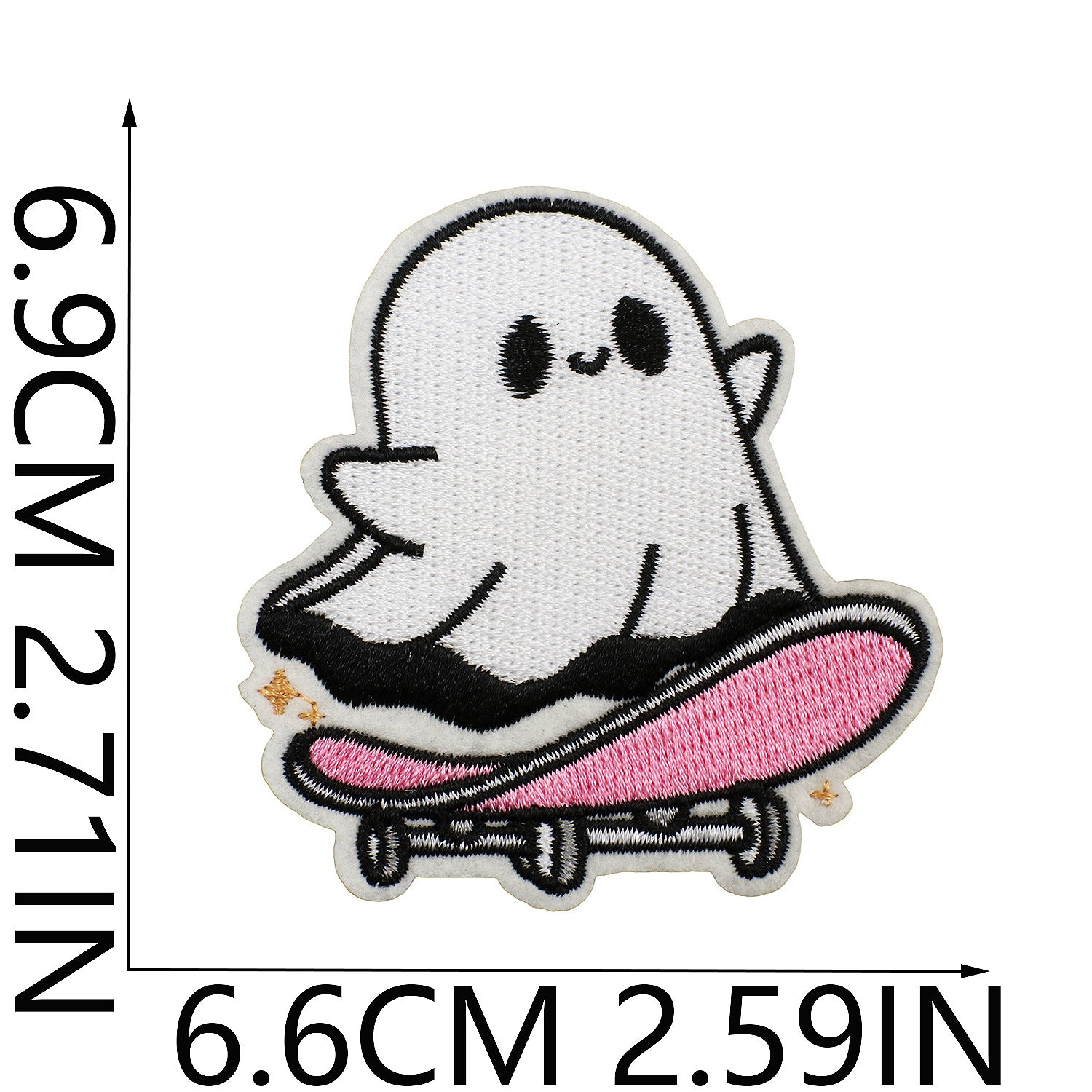 Wholesale Iron On Ghost Pumpkin Embroidery Patch Cute Witch Applique For Clothing Holiday Craft Supply For DIY Decor