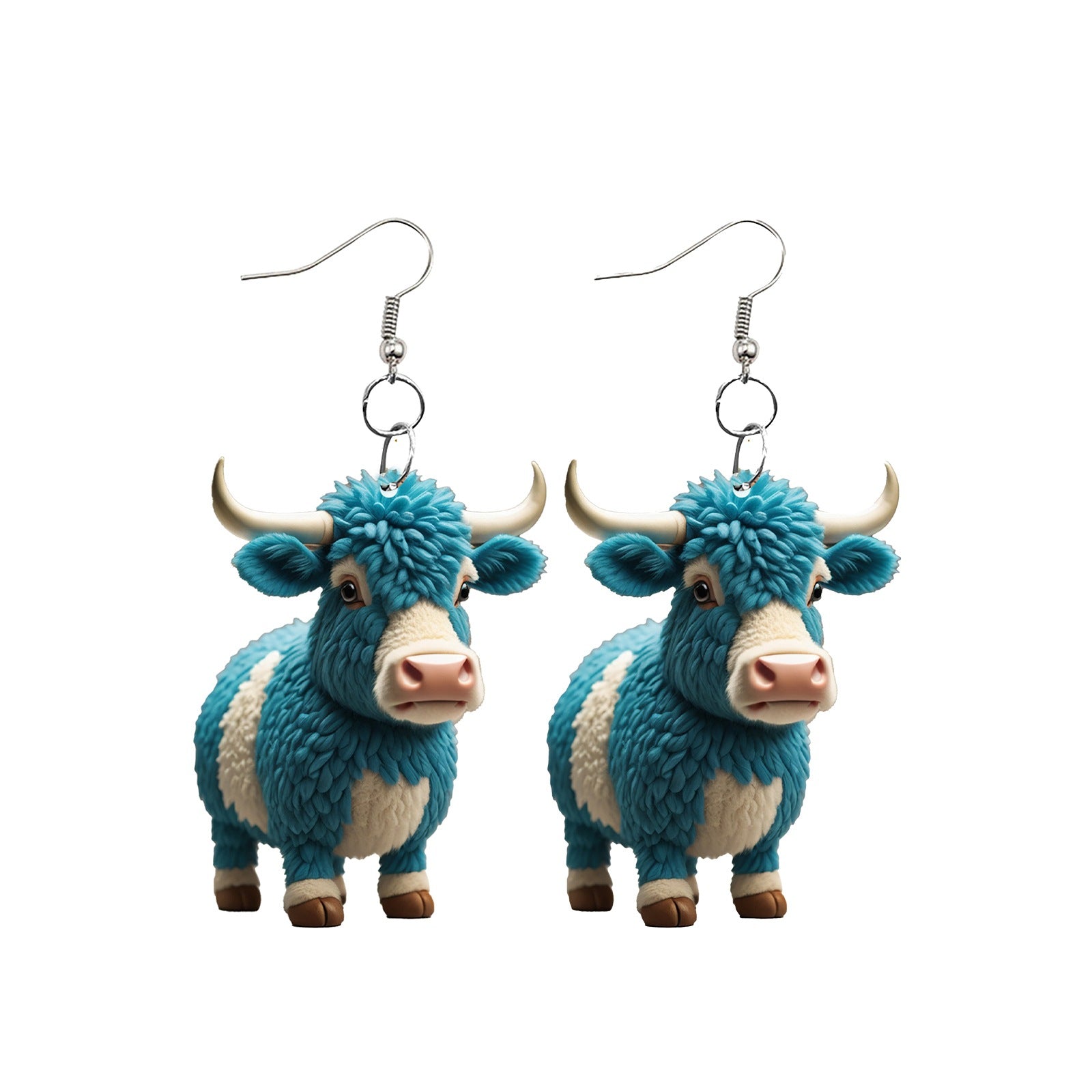 Wholesale Cartoon Cute Farm Yak Creative Acrylic Earrings