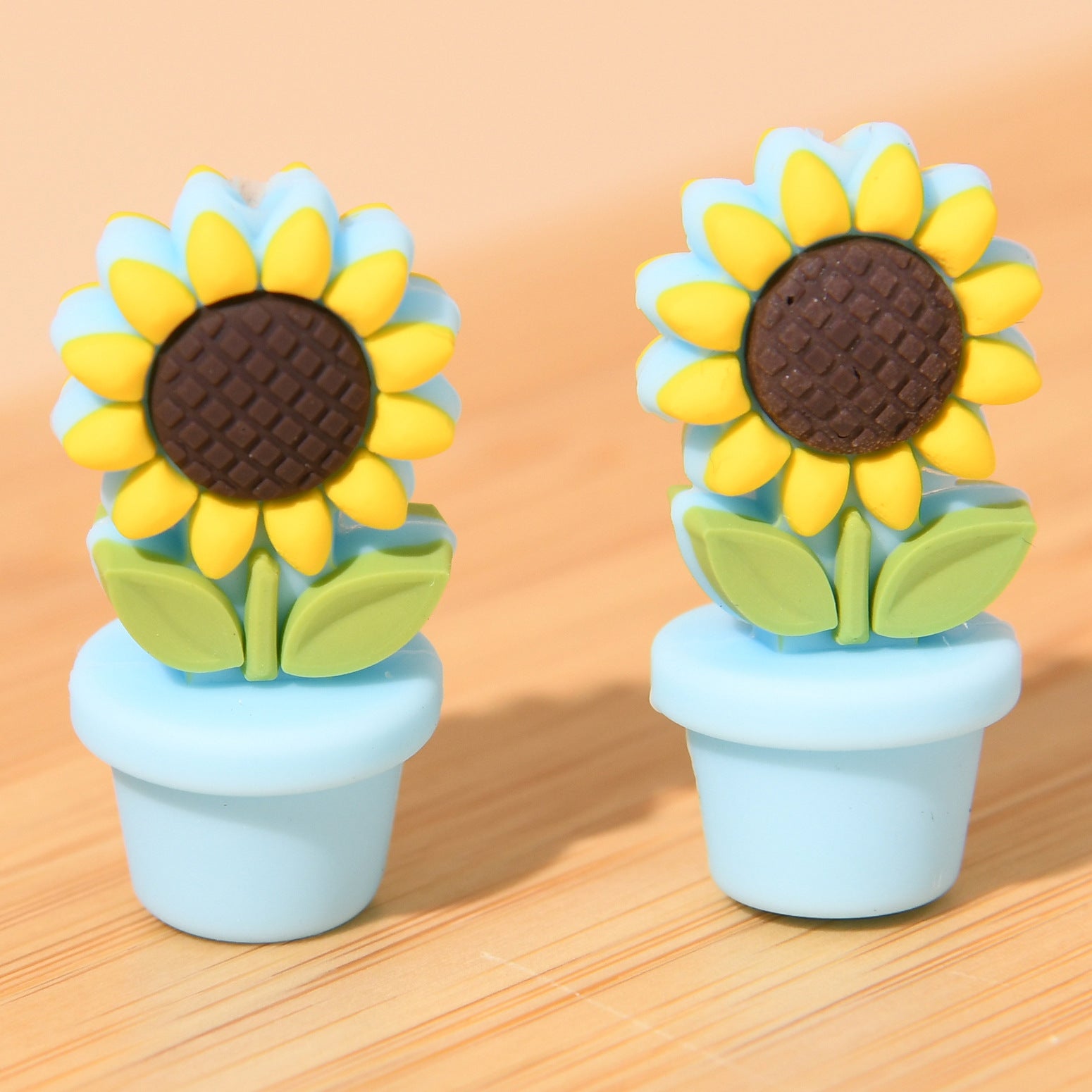 Wholesale 20PCS Sunflower DIY Silicone Beads