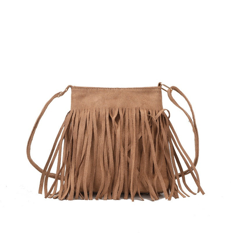 Wholesale PU Leopard Print Tassel Children's Shoulder Crossbody Bag