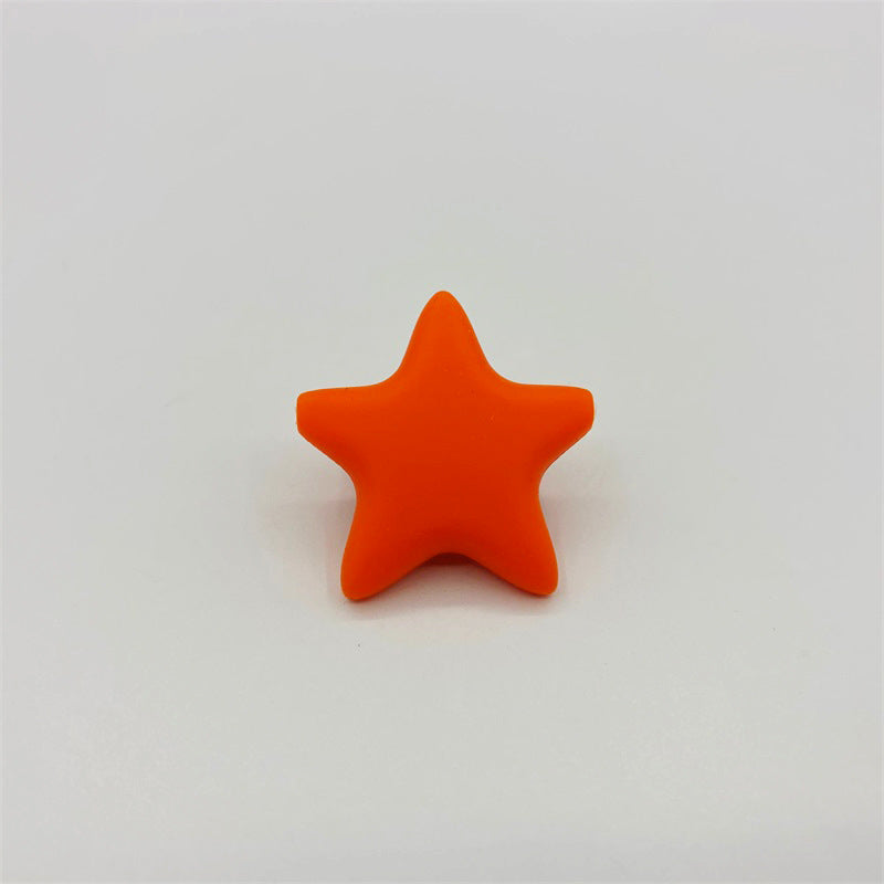 Wholesale10PCS  Pentagram DIY Silicone Beads
