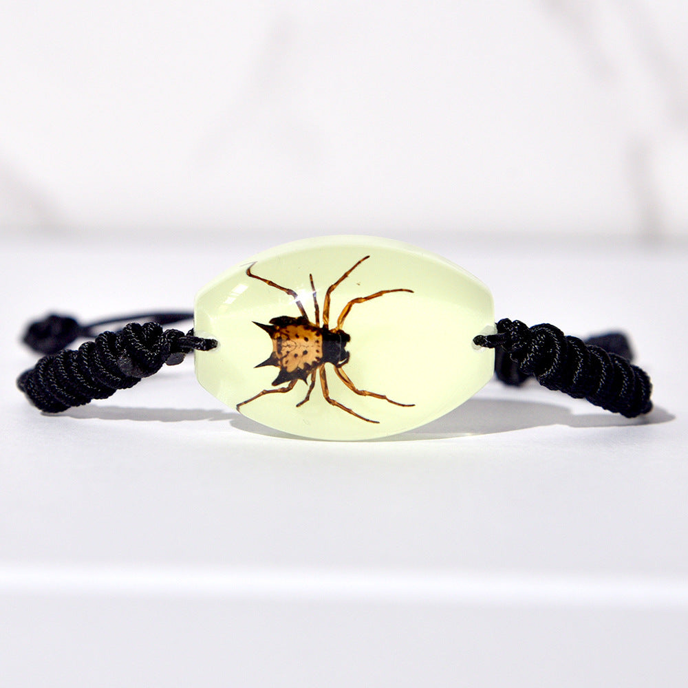 Brazalete tejido de color ámbar de insecto de resina transparente al por mayor