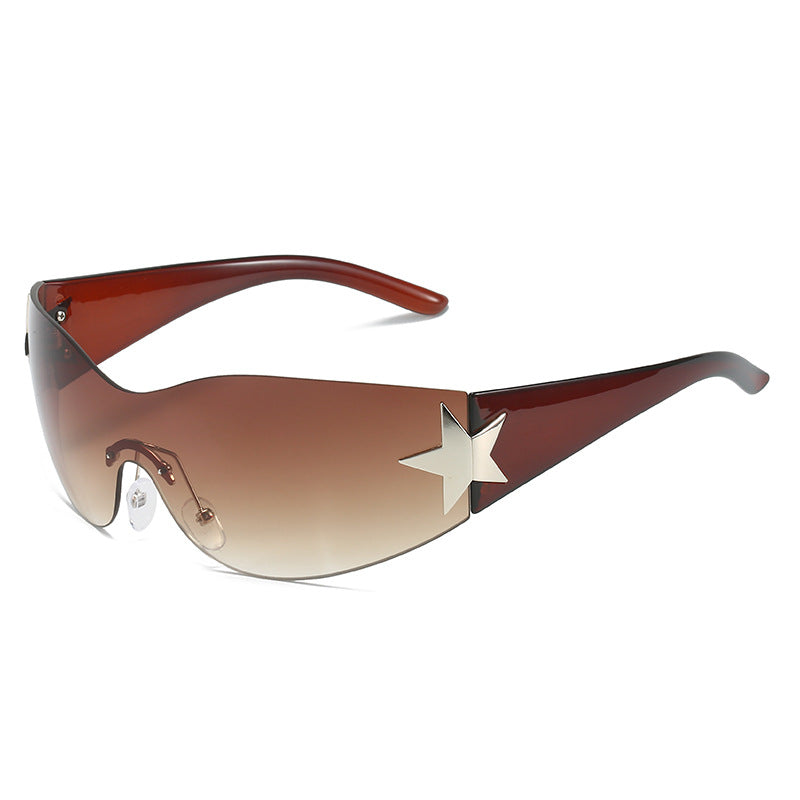 Wholesale One-piece Five-pointed Star Sunglasses