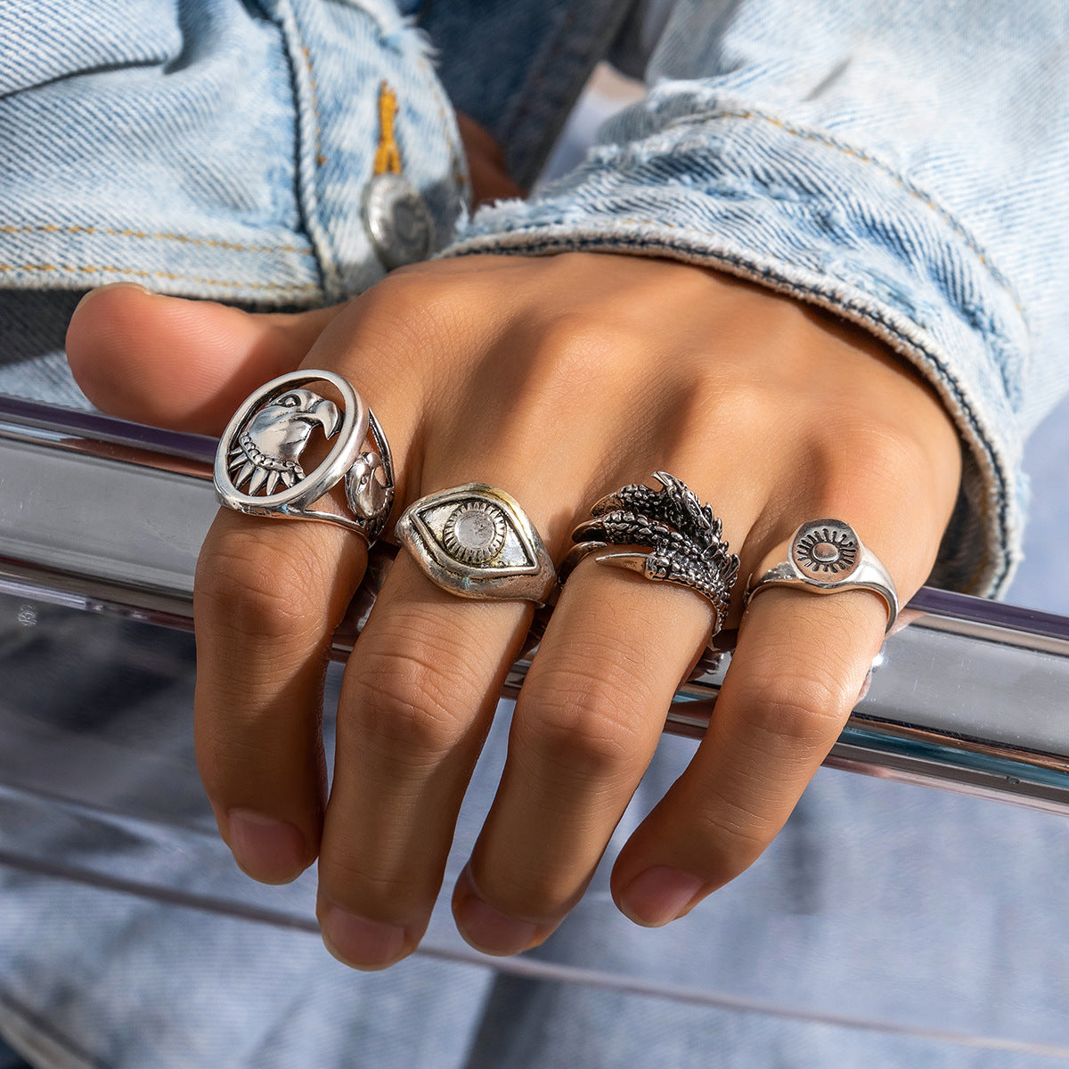 Wholesale Men's Vintage Fashion Alloy Rings