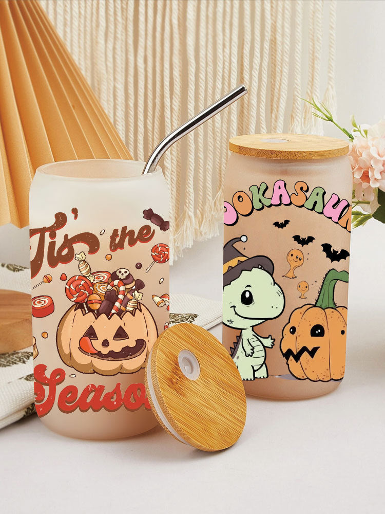 Wholesale Pumpkin Halloween  16oz Cup UV DTF Wraps