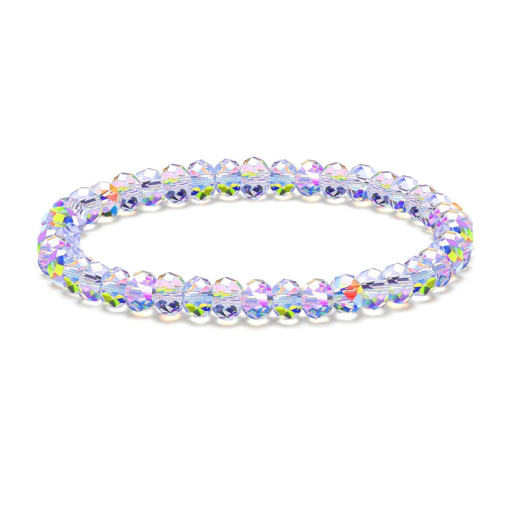 Wholesale Glass Beads Flower Ball Pink Crystal Cube Silver Spacer Beads Colorful Bracelet