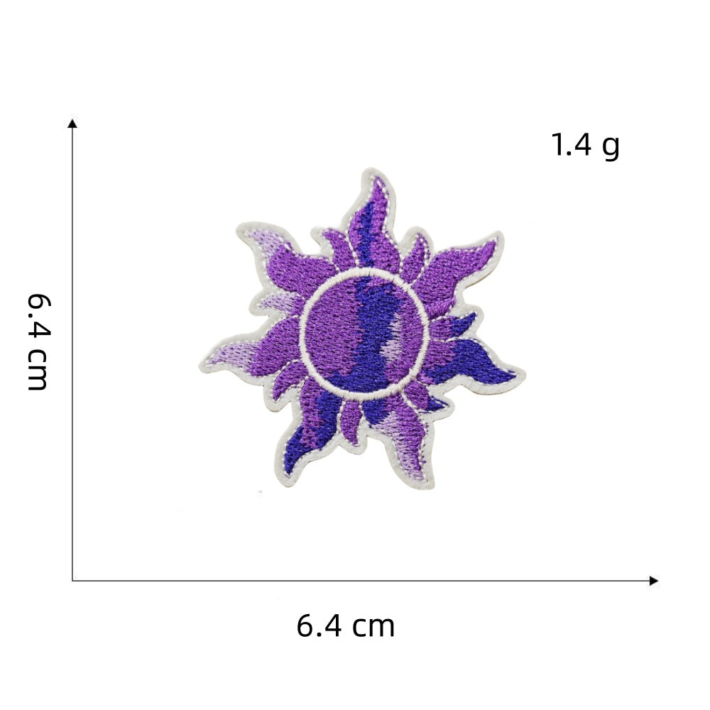 Wholesale Purple Series Iron On Embroidered Patches Decorative Clothing Accessory For Boutique Resale