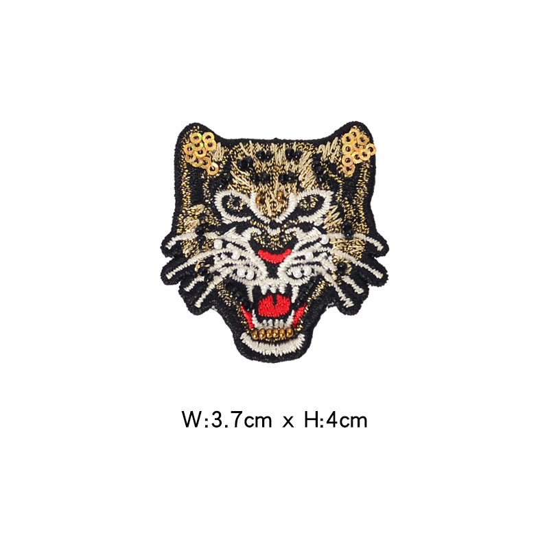 Wholesale Felt Base Sequin 3D Crown Bee Embroidered Patch Badge For Clothing Towel DIY Accessory