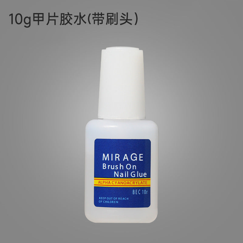 Wholesale Nail glue for nail art, quick-drying, brush-mounted, fake nails, diamond nail glue, water-soluble glue