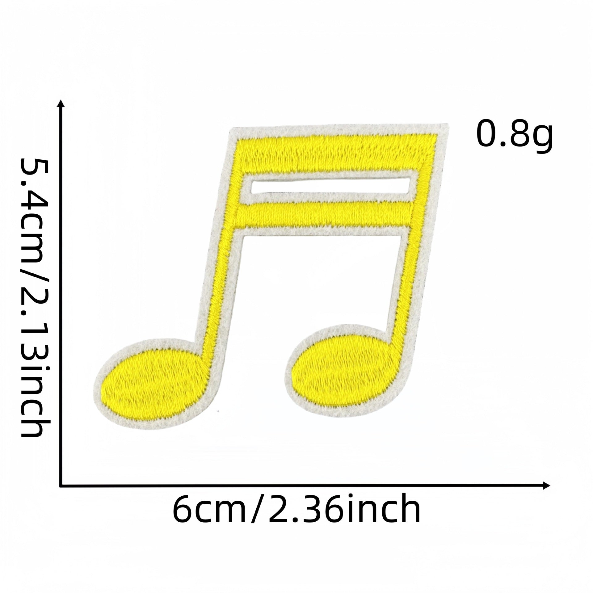 Wholesale Fashion Musical Note Iron On Cloth Patches For DIY Clothing Decoration Boutique Accessory