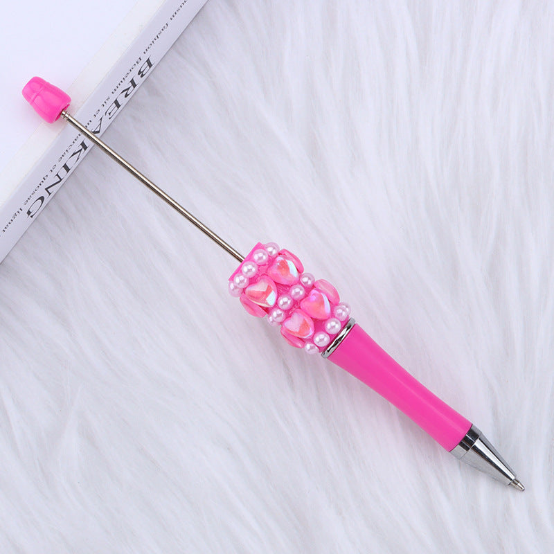 Wholesale 50pcs DIY Love Diamond Pearl Inlaid Beaded Ballpoint Pen