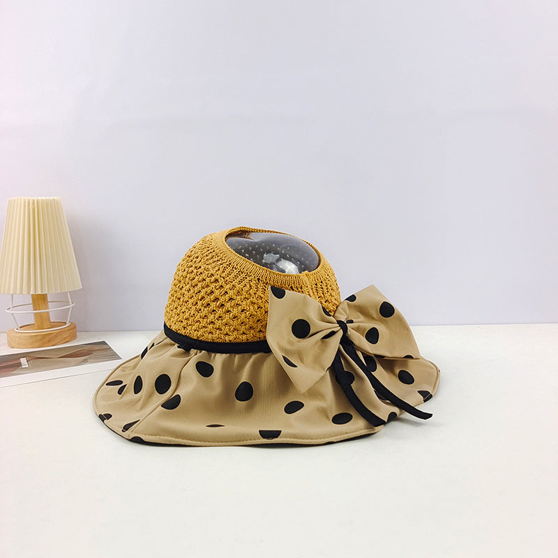 Sombrero de protector solar de lunares de verano al por mayor Big Brim vacía sombrero vacío
