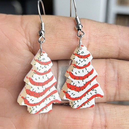 Wholesale Acrylic Icy Snowflake Retro Christmas Love Song Earrings