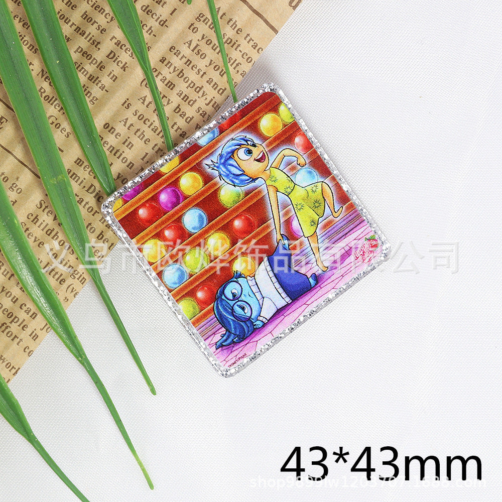 Wholesale 10pcs/pack  Pink and blue double-mirror skull organ  Acrylic Flatback OLY Exclusive