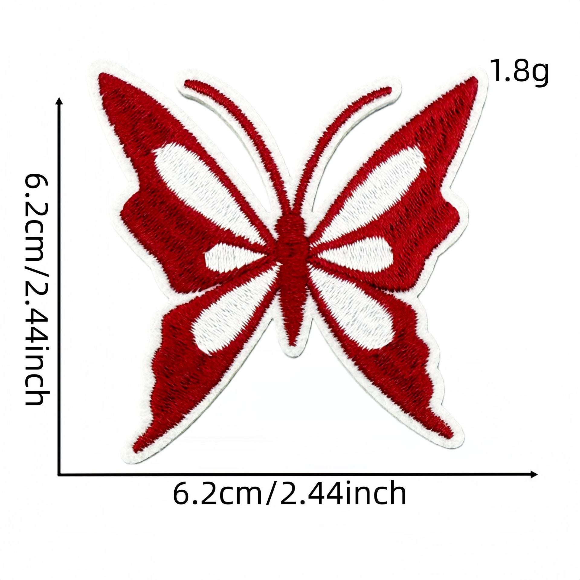 Wholesale Retro Red Valentine Embroidered Fabric Patch Ins Style Clothing Applique For DIY Craft And Resale