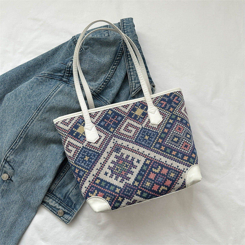 Wholesale Polyester Ethnic Canvas Large Capacity Bag