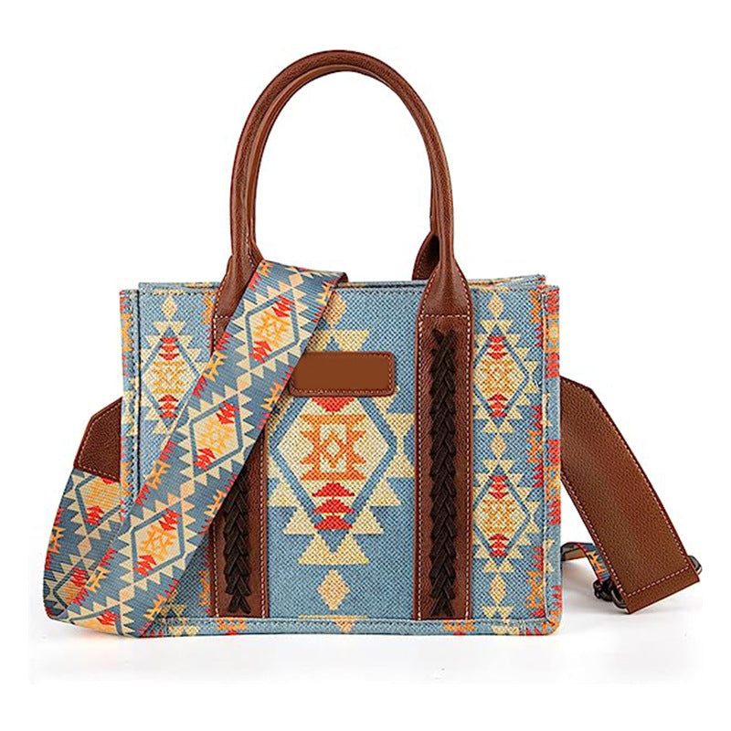 Wholesale Vintage Aztec Ethnic Style Tote Bag Bohemian Canvas Single Shoulder Diagonal Cross Bag