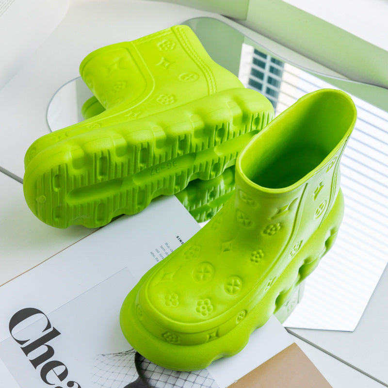 Wholesale of Thick Soled EVA Rain Shoes for External Wear