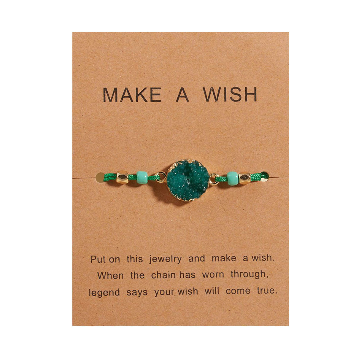 Wholesale Resin Imitation Natural Stone Handwoven Paper Card Bracelet