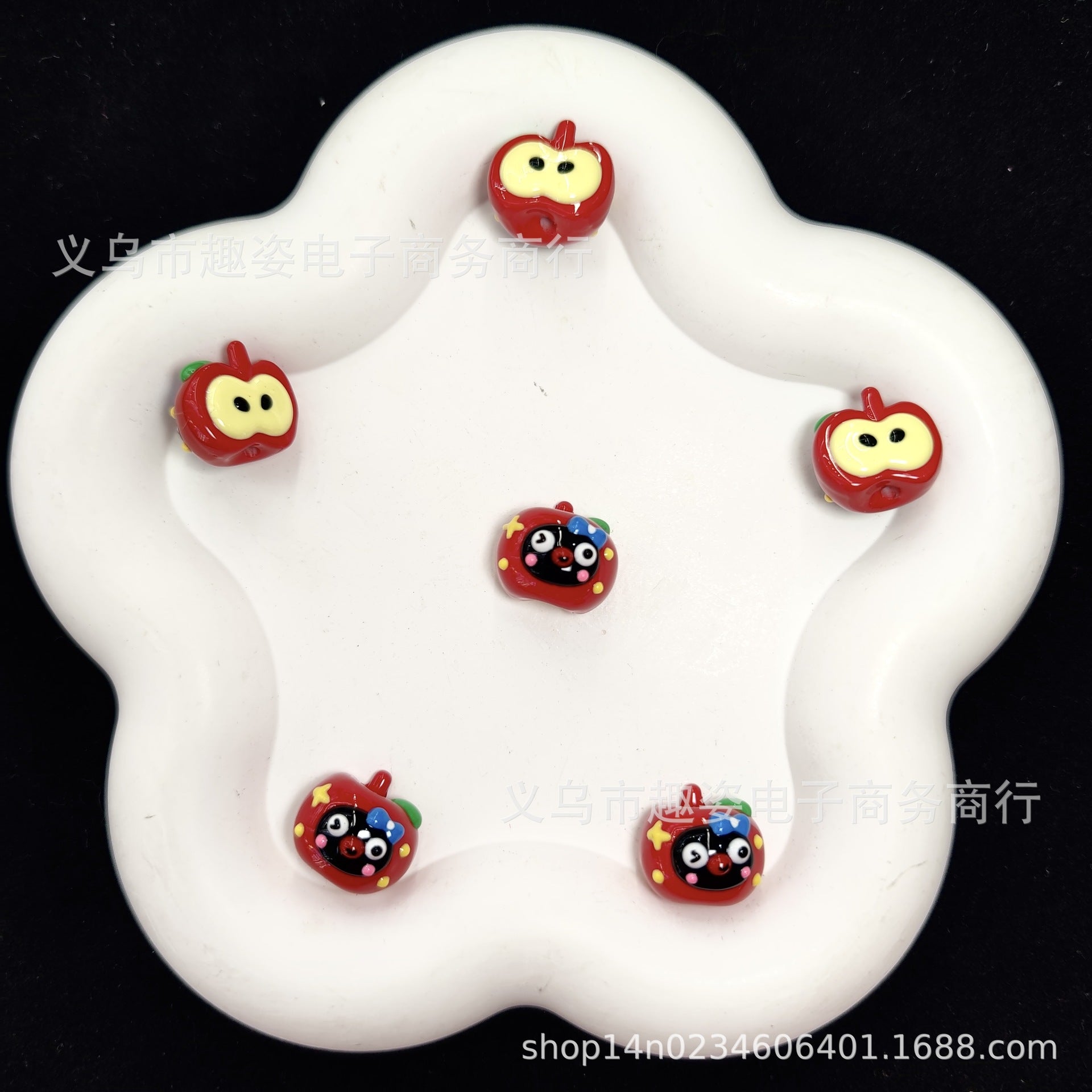 Wholesale 10pcs  Apple Beads  Acrylic Beads