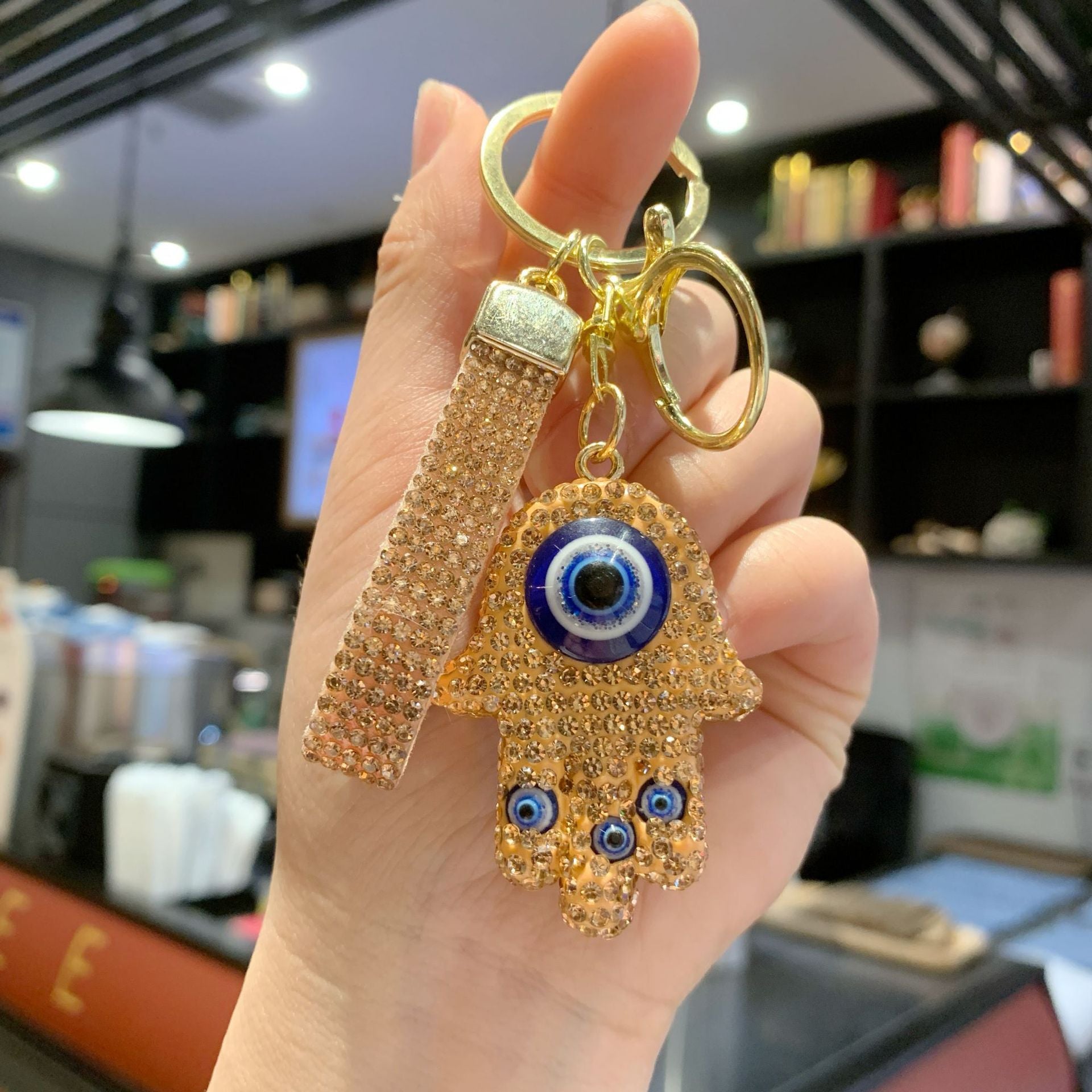 Wholesale Clay Full Drill Demon Eye Keychain