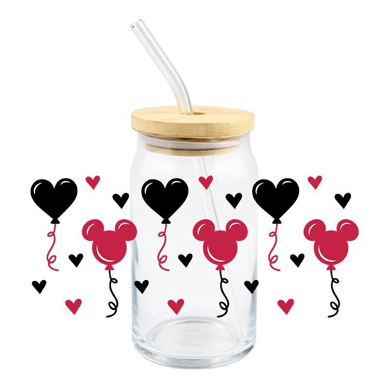 Wholesale 5pcs Cartoon Valentine' s Day  16oz Cup UV DTF Wraps OLY Exclusive