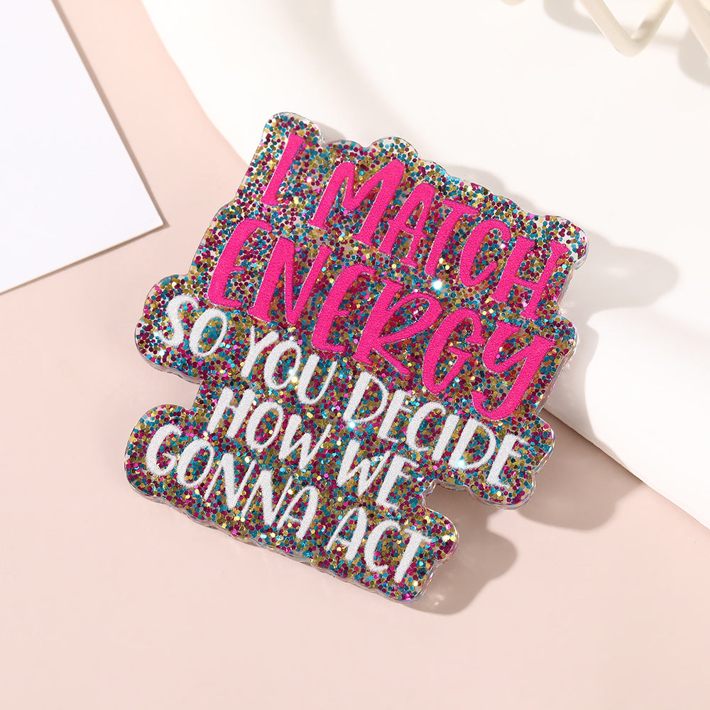 Wholesale 10pcs Loose Powder Acrylic Hairpin Patch