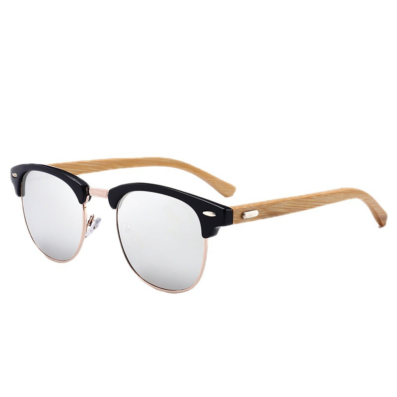 Wholesale Polarized sunglasses for men and women bamboo legs retro glasses
