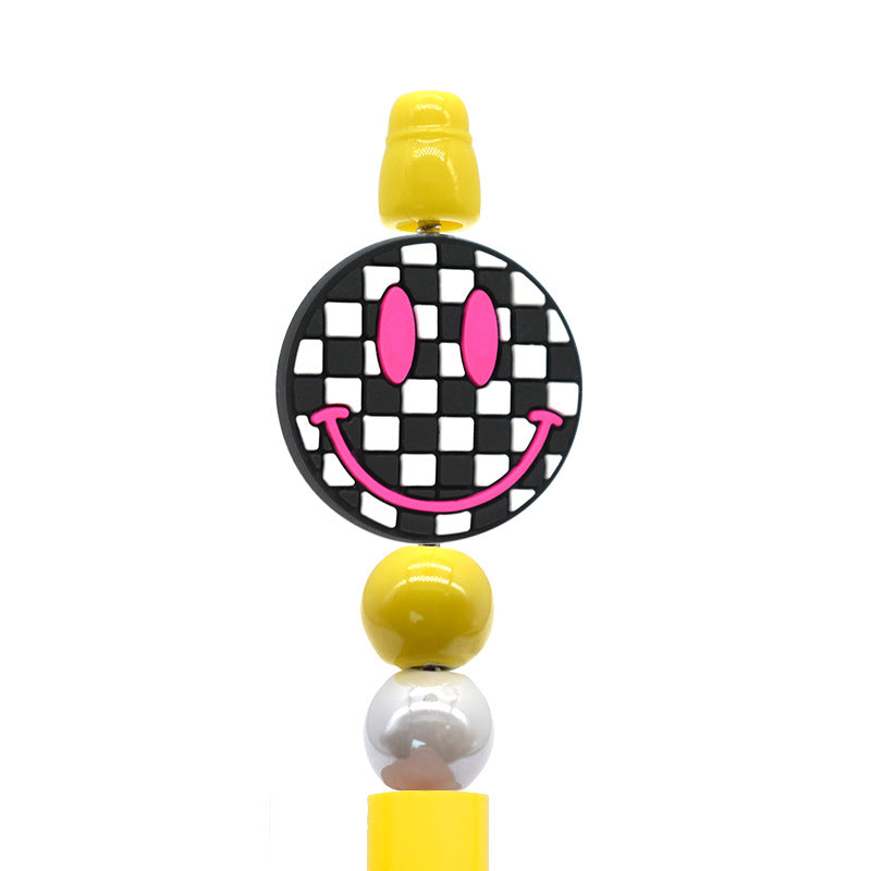 Wholesale Random 100pcs/pack Flower expression pattern bead   Focal Beads