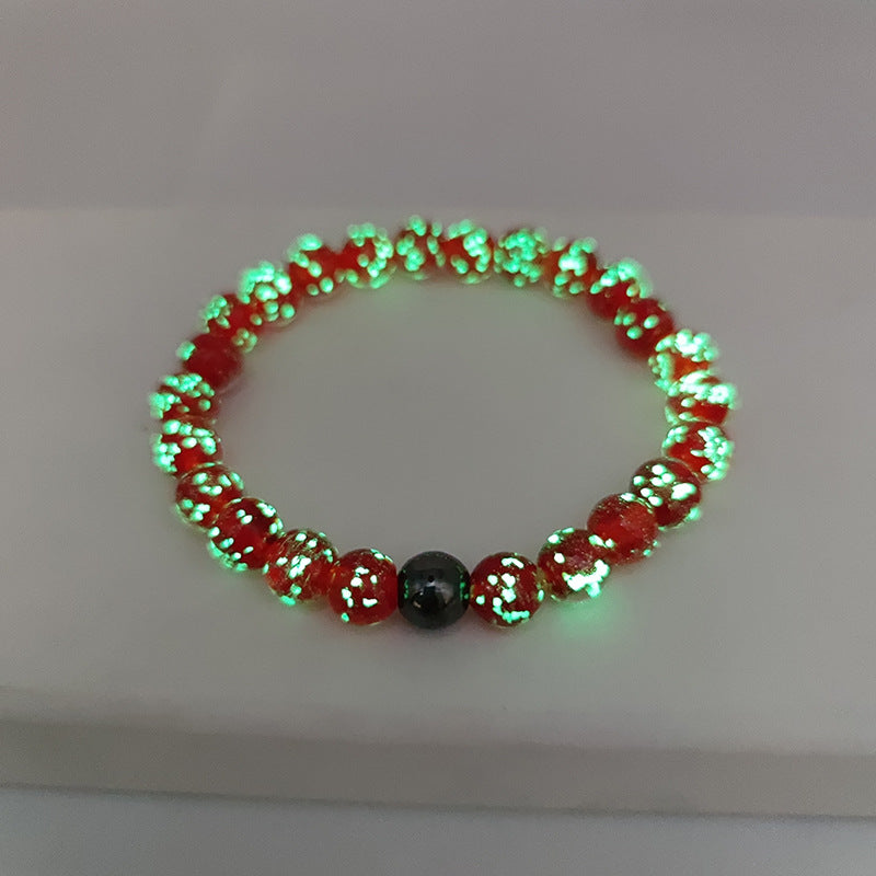 Wholesale Starry Sky Glass Golden Sands Healing Crystal Luminous Bracelet