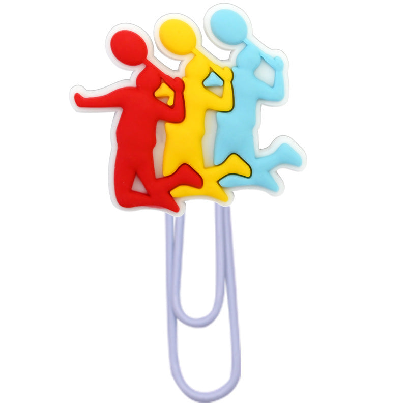 Wholesale Random 50pcs Cartoon Badminton Paper Clip Bookmark