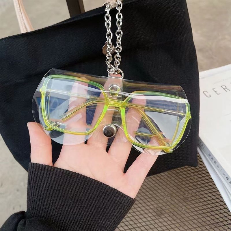 Wholesale Chain Portable Pocket Bag Transparent Waterproof Glasses Case