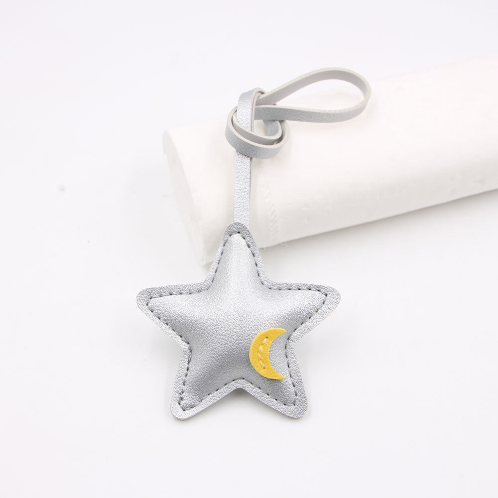 Wholesale Good Night Stars Faux Leather Star Moon Bag Charm Trendy Fashion Accessory For Handbags Car Keys Everyday Gift And Boutique Resale