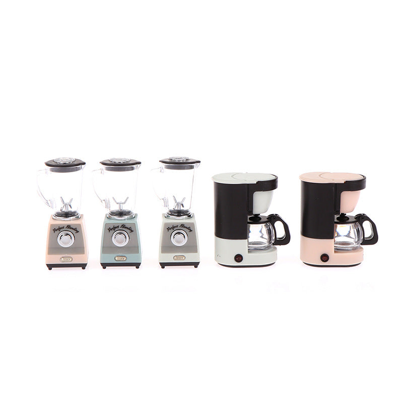 Wholesale 1:12 miniature model scene food play micro juicer coffee machine