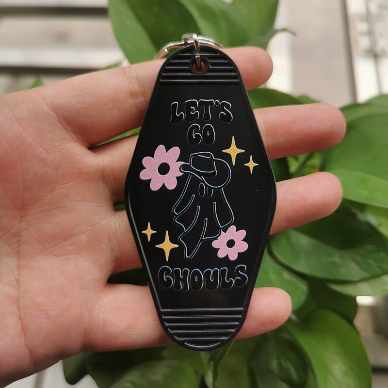Wholesale Halloween Retro Hotel Keychain