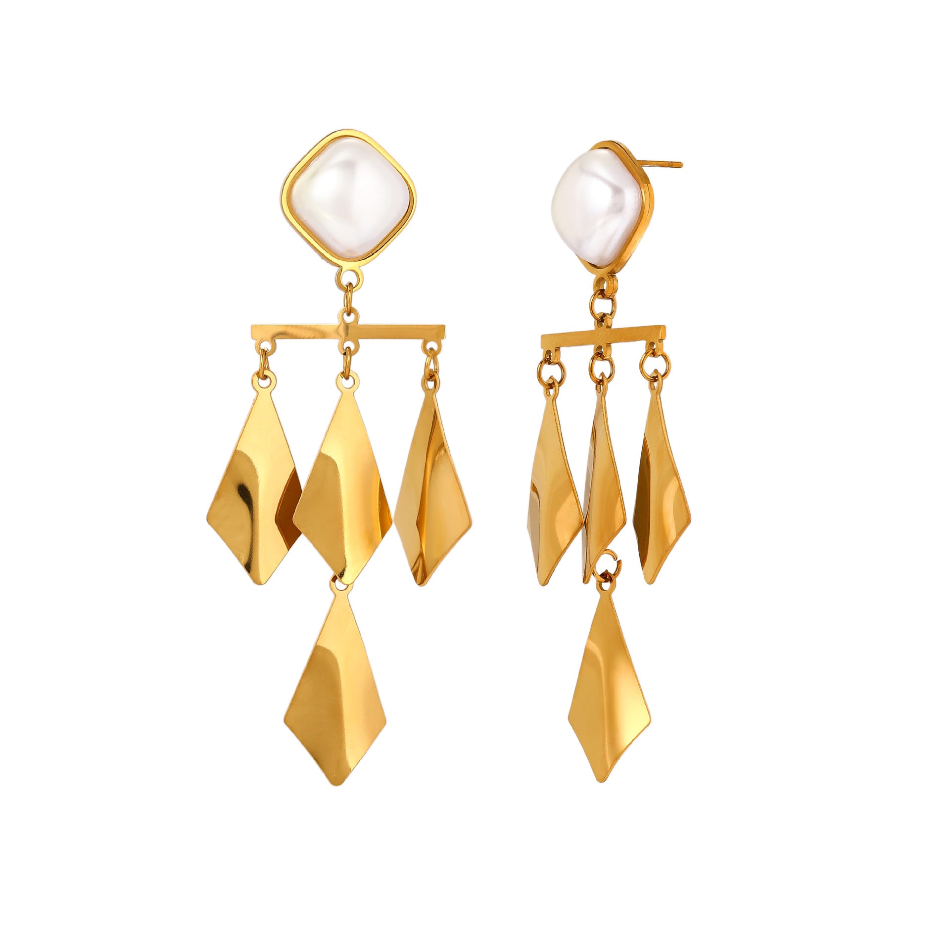 Wholesale Stainless steel jewelry set for women: earrings and necklace