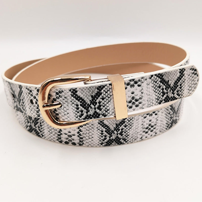 Wholesale Snake print women' s belt