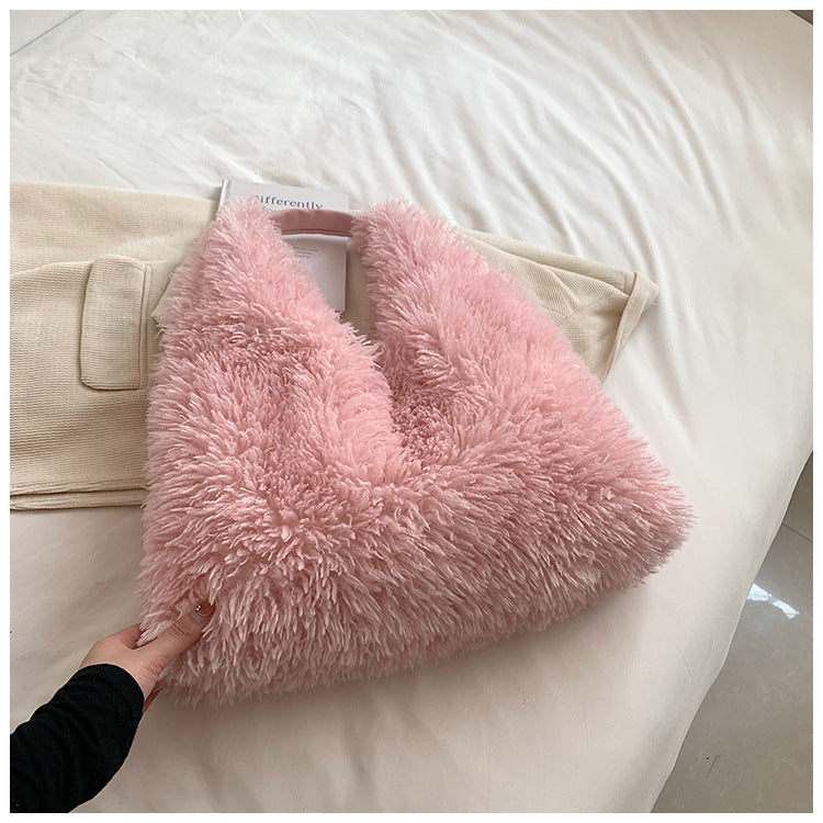 Wholesale Autumn and Winter Plush Large Capacity Bags