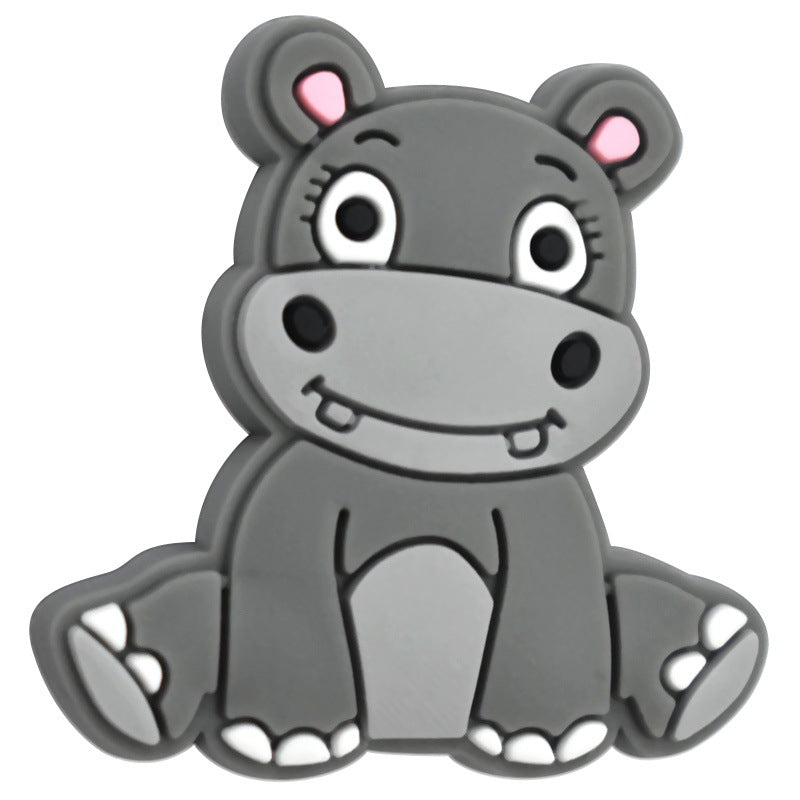 Wholesale Random 100pcs/pack  Cartoon Animal Series Soft Double-Sided Caramel Focal Beads