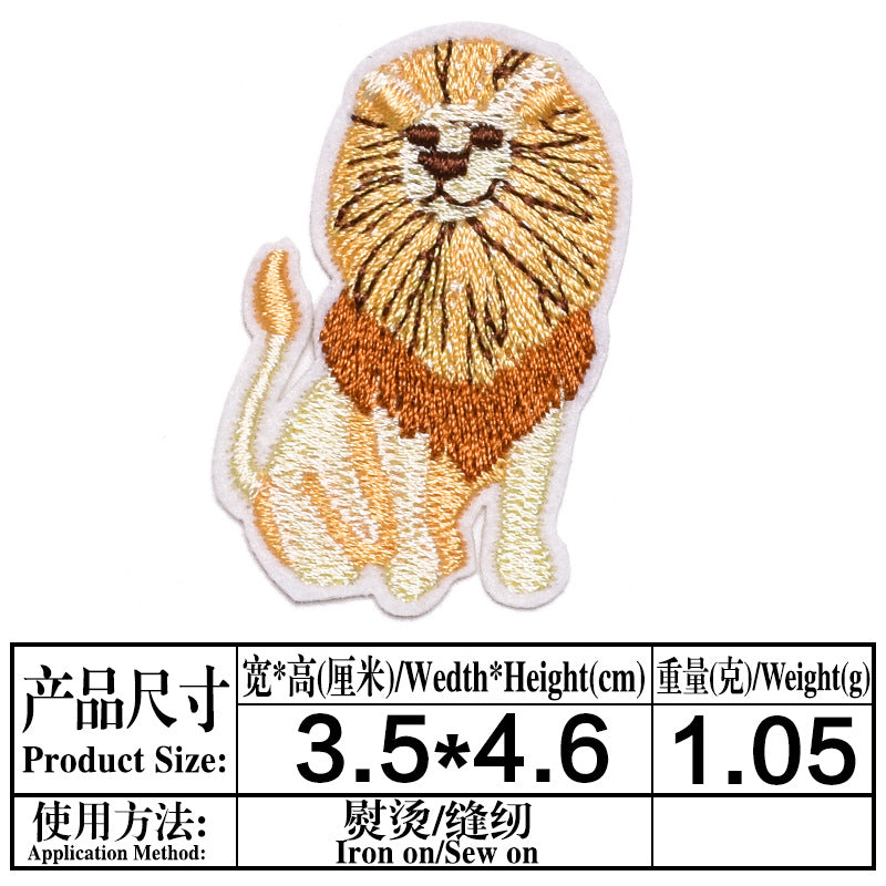 Wholesale Cute cartoon animal embroidery DIY patches