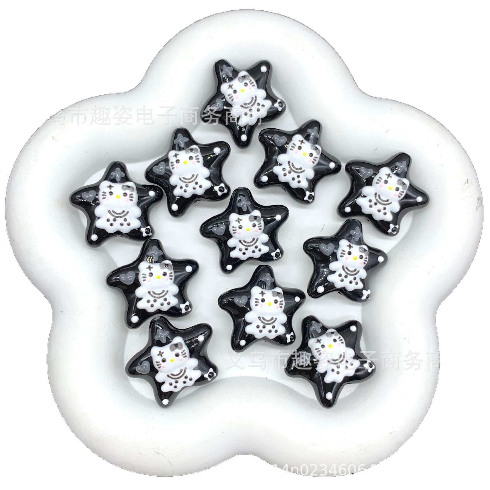 Wholesale 10pcs Gingerbread Man Star Beads Acrylic Beads
