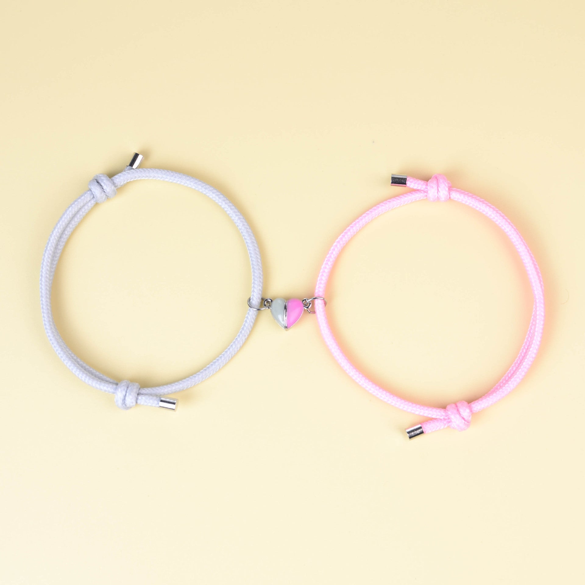 Wholesale Luminous  Magnet Suction Couple Woven Bracelet
