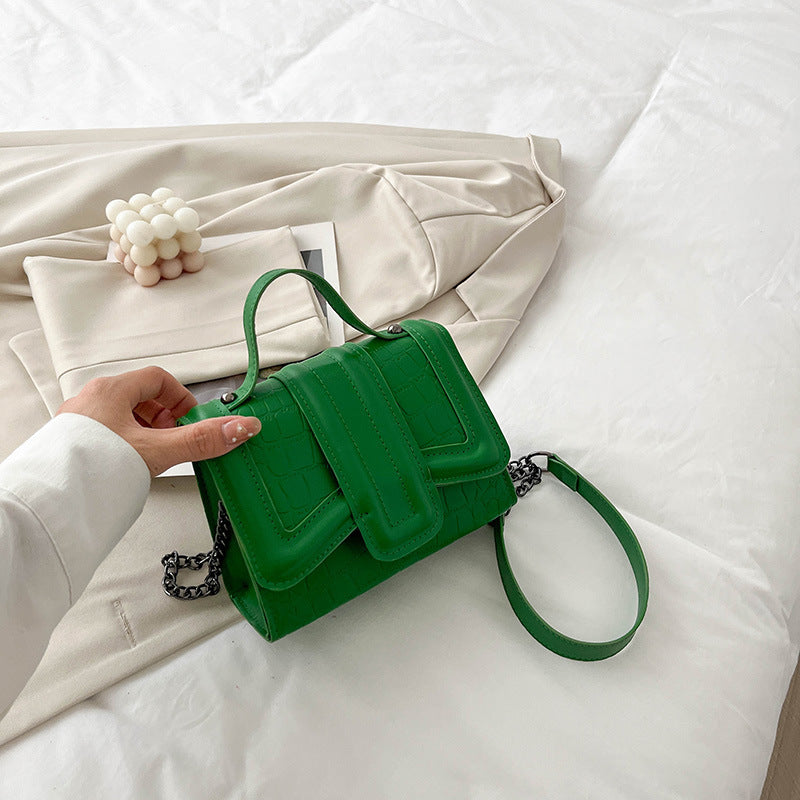 Wholesale Fashion Casual Chain Solid Color Hand-held Shoulder Crossbody Small Square Bag