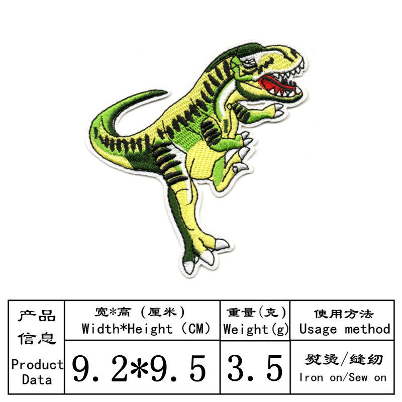 Wholesale 16 Pack Cartoon Dinosaur Embroidery Patches Iron On Appliques Decorative Sew On Badges For Clothing Towels Hats DIY Craft Gift