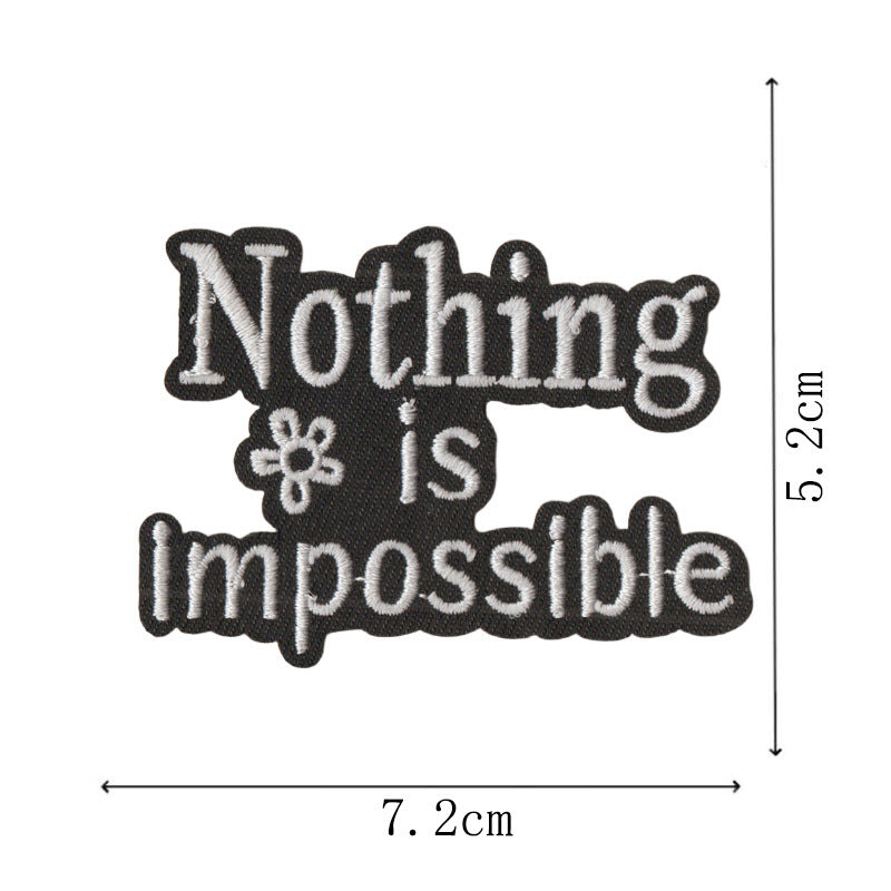Wholesale Trendy Letter Embroidered Iron On Patches Set Of 9 Stylish DIY Craft Supply For ets Bags Towels