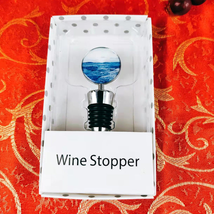 Wholesale Ocean Drip Gel Small Round Mirror Bottle Stopper Silicone Sealing Stopper Set Gift Box Packaging
