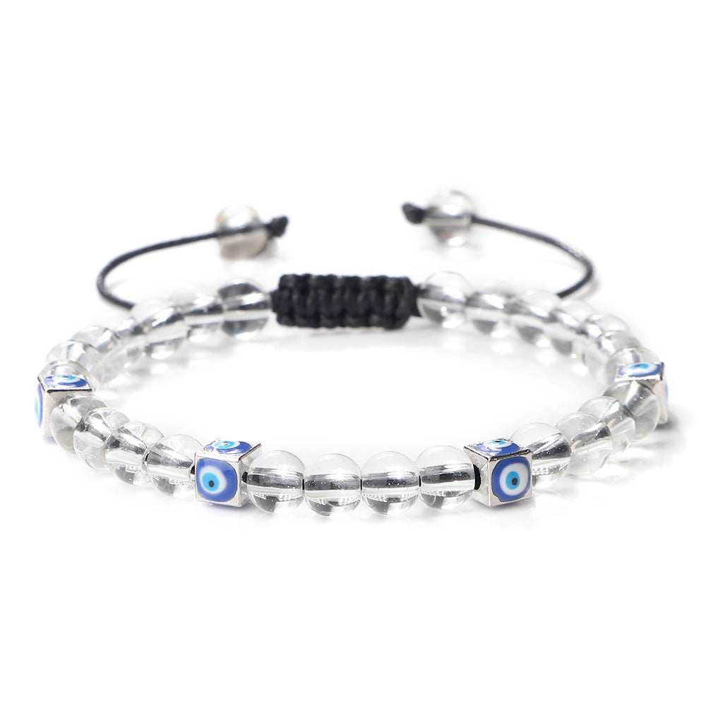Wholesale Hand woven square Devil' s Eye bracelet