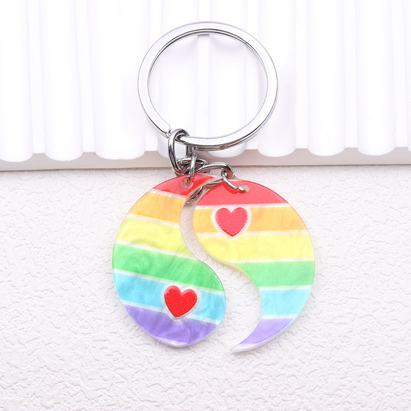 Wholesale Rainbow Acrylic Keychains