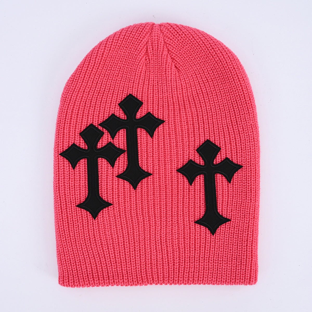 Wholesale Dark Cross Woolen Loose Knitted Cold Acrylic Hat