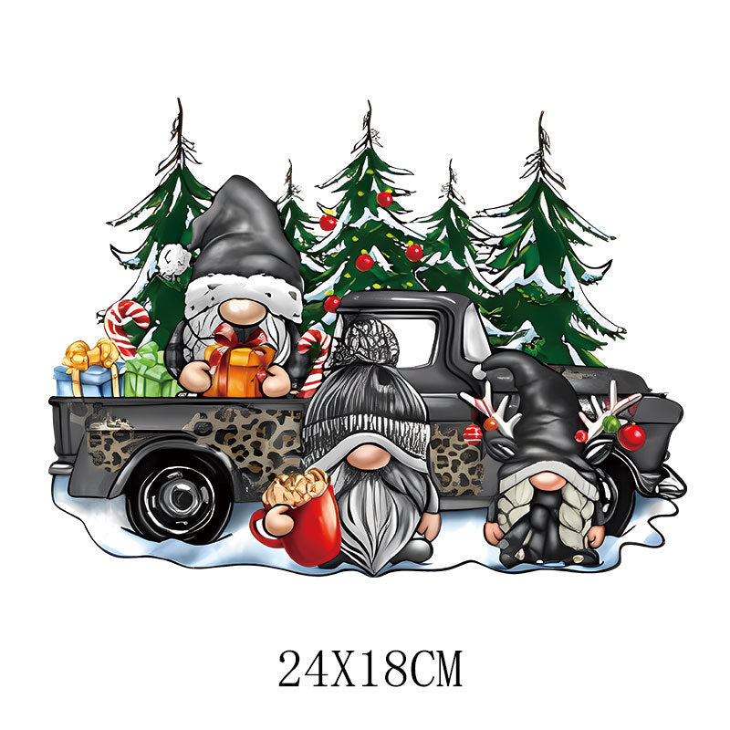 Wholesale Christmas snowman cartoon heat transfer  UV DTF Ready to Press Transfers Wraps